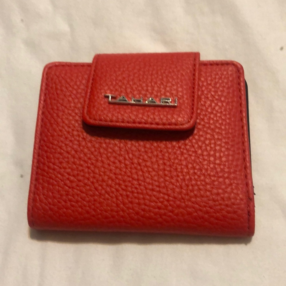 Tahari Red Small Ladies Small Bifold Wallet